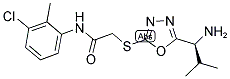 2-[5-(1-AMINO-2-METHYL-PROPYL)-[1,3,4]OXADIAZOL-2-YLSULFANYL]-N-(3-CHLORO-2-METHYL-PHENYL)-ACETAMIDE 结构式