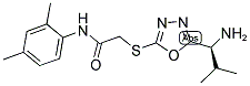 2-[5-(1-AMINO-2-METHYL-PROPYL)-[1,3,4]OXADIAZOL-2-YLSULFANYL]-N-(2,4-DIMETHYL-PHENYL)-ACETAMIDE 结构式