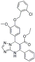 ETHYL 7-(4-(2-CHLOROBENZYLOXY)-3-METHOXYPHENYL)-5-PHENYL-4,7-DIHYDRO-[1,2,4]TRIAZOLO[1,5-A]PYRIMIDINE-6-CARBOXYLATE 结构式