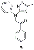 1-(4-Bromophenyl)-2-(2-methyl-4H-[1,2,4]triazolo[1,5-a]benzimidazol-4-yl)ethanone 结构式
