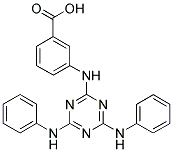 3-[(4,6-DIANILINO-1,3,5-TRIAZIN-2-YL)AMINO]BENZOIC ACID 结构式