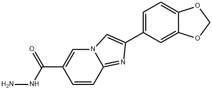 2-(苯并[D][1,3]二氧戊环-5-基)咪唑并[1,2-A]吡啶-6-碳酰肼 结构式