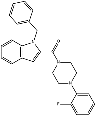 4-(2-FLUOROPHENYL)PIPERAZINYL 1-BENZYLINDOL-2-YL KETONE 结构式