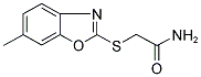 2-[(6-METHYL-1,3-BENZOXAZOL-2-YL)THIO]ACETAMIDE 结构式