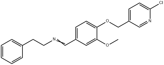 N-((4-[(6-CHLORO-3-PYRIDINYL)METHOXY]-3-METHOXYPHENYL)METHYLENE)-2-PHENYL-1-ETHANAMINE 结构式