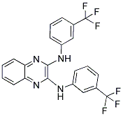 N-(3-[3-(TRIFLUOROMETHYL)ANILINO]-2-QUINOXALINYL)-N-[3-(TRIFLUOROMETHYL)PHENYL]AMINE 结构式