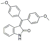 3-(双(4-甲氧基苯基)亚甲基)吲哚啉-2-酮 结构式