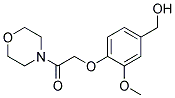 2-(4-Hydroxymethyl-2-methoxy-phenoxy)-1-morpholin-4-yl-ethanone 结构式