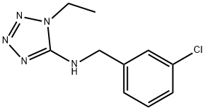 N-(3-CHLOROBENZYL)-1-ETHYL-1H-TETRAZOL-5-AMINE 结构式