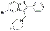 6-BROMO-3-PIPERAZIN-1-YLMETHYL-2-P-TOLYL-IMIDAZO[1,2-A]PYRIDINE 结构式