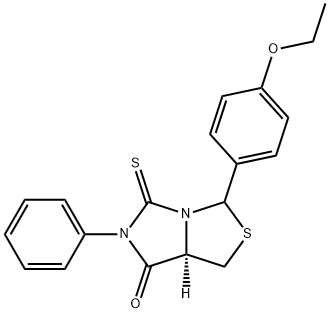 (7aR)-3-(4-Ethoxyphenyl)-6-phenyl-5-thioxotetrahydro-7H-imidazo[1,5-c][1,3]thiazol-7-one 结构式