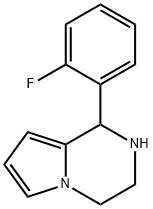 1-(2-FLUOROPHENYL)-1,2,3,4-TETRAHYDROPYRROLO[1,2-A]PYRAZINE 结构式