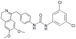 3-(3,5-DICHLOROPHENYL)-1-(4-((6,7-DIMETHOXY(3,4-DIHYDROISOQUINOLYL))METHYL)PHENYL)UREA 结构式
