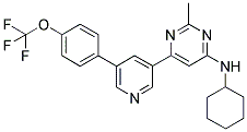 CYCLOHEXYL-(2-METHYL-6-[5-(4-TRIFLUOROMETHOXY-PHENYL)-PYRIDIN-3-YL]-PYRIMIDIN-4-YL)-AMINE 结构式