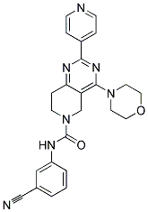 4-MORPHOLIN-4-YL-2-PYRIDIN-4-YL-7,8-DIHYDRO-5H-PYRIDO[4,3-D]PYRIMIDINE-6-CARBOXYLIC ACID (3-CYANO-PHENYL)-AMIDE 结构式