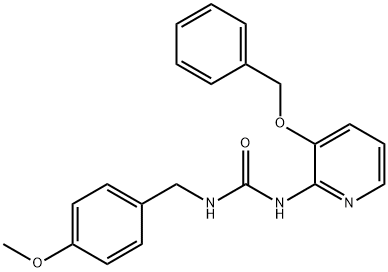 1-(3-(苄氧基)吡啶-2-基)-3-(4-甲氧基苄基)脲 结构式
