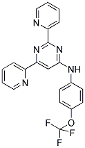 2,6-DIPYRIDIN-2-YL-N-[4-(TRIFLUOROMETHOXY)PHENYL]PYRIMIDIN-4-AMINE 结构式