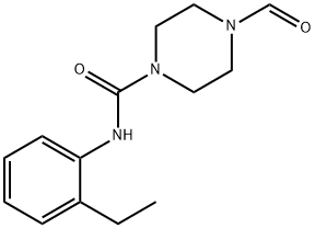 N-(2-ETHYLPHENYL)(4-FORMYLPIPERAZINYL)FORMAMIDE 结构式