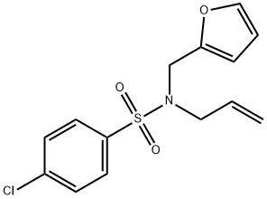 N-ALLYL-4-CHLORO-N-(2-FURYLMETHYL)BENZENESULFONAMIDE 结构式