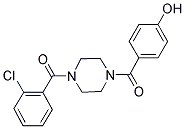 4-([4-(2-CHLOROBENZOYL)PIPERAZIN-1-YL]CARBONYL)PHENOL 结构式