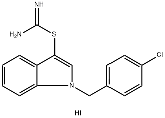 1-(4-CHLOROBENZYL)-1H-INDOL-3-YL IMIDOTHIOCARBAMATE HYDROIODIDE 结构式