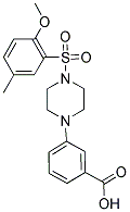 3-(4-[(2-METHOXY-5-METHYLPHENYL)SULFONYL]PIPERAZIN-1-YL)BENZOIC ACID 结构式