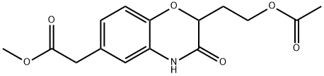 METHYL 2-(2-[2-(ACETYLOXY)ETHYL]-3-OXO-3,4-DIHYDRO-2H-1,4-BENZOXAZIN-6-YL)ACETATE 结构式
