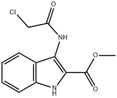 3-(2-氯乙烷酰基氨基)-1H-吲哚-2-甲酸甲酯 结构式