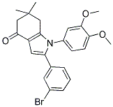 1-(3,4-DIMETHOXYPHENYL)-2-(3-BROMOPHENYL)-6,6-DIMETHYL-5,6,7-TRIHYDROINDOL-4-ONE 结构式