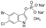 5-BROMO-6-CHLORO-3-INDOXYL PHOSPHATE, DISODIUM SALT MONOHYDRATE 结构式