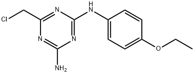 6-氯甲基-N-(4-乙氧基-苯基)-[1,3,5]三嗪-2,4-二胺 结构式