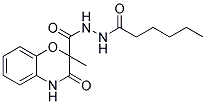 N'-HEXANOYL-2-METHYL-3-OXO-3,4-DIHYDRO-2H-1,4-BENZOXAZINE-2-CARBOHYDRAZIDE 结构式