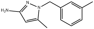 5-甲基-1-[(3-甲基苯基)甲基]-1H-吡唑-3-胺 结构式