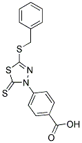 4-[5-(BENZYLTHIO)-2-THIOXO-1,3,4-THIADIAZOL-3(2H)-YL]BENZOIC ACID 结构式