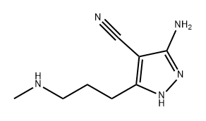 5-AMINO-3-[3-(METHYLAMINO)PROPYL]-1H-PYRAZOLE-4-CARBONITRILE 结构式