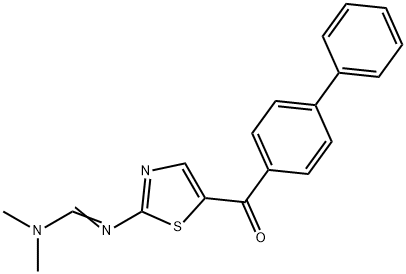 (E)-N'-(5-([1,1'-联苯基]-4-羰基)噻唑-2-基)-N,N-二甲基甲脒 结构式