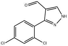 5-(2,4-DICHLOROPHENYL)-1H-PYRAZOLE-4-CARBALDEHYDE 结构式