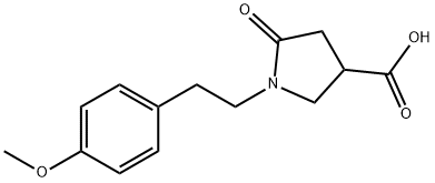 1-[2-(4-METHOXY-PHENYL)-ETHYL]-5-OXO-PYRROLIDINE-3-CARBOXYLIC ACID 结构式