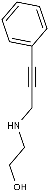 2-((3-PHENYLPROP-2-YNYL)AMINO)ETHANOL 结构式