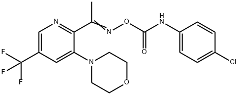 4-[2-(([(4-CHLOROANILINO)CARBONYL]OXY)ETHANIMIDOYL)-5-(TRIFLUOROMETHYL)-3-PYRIDINYL]MORPHOLINE 结构式