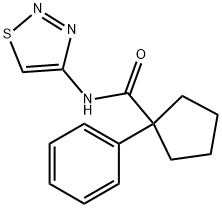 (PHENYLCYCLOPENTYL)-N-(3,4,5-THIADIAZOLYL)FORMAMIDE 结构式