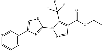 ETHYL 1-[4-(3-PYRIDINYL)-1,3-THIAZOL-2-YL]-5-(TRIFLUOROMETHYL)-1H-PYRAZOLE-4-CARBOXYLATE 结构式