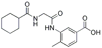 3-(([(CYCLOHEXYLCARBONYL)AMINO]ACETYL)AMINO)-4-METHYLBENZOIC ACID 结构式
