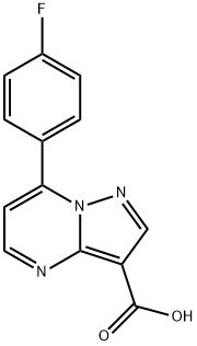 7-(4-氟-苯基)-吡唑并[1,5-A]嘧啶-3-羧酸 结构式