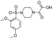 (4-[(2,4-DIMETHOXYPHENYL)SULFONYL]PIPERAZIN-1-YL)(OXO)ACETIC ACID 结构式