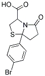 7A-(4-BROMOPHENYL)-5-OXOHEXAHYDROPYRROLO[2,1-B][1,3]THIAZOLE-3-CARBOXYLIC ACID 结构式