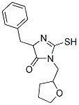 5-BENZYL-2-MERCAPTO-3-(TETRAHYDRO-FURAN-2-YLMETHYL)-3,5-DIHYDRO-IMIDAZOL-4-ONE 结构式