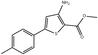 METHYL 3-AMINO-5-(4-METHYLPHENYL)THIOPHENE-2-CARBOXYLATE 结构式