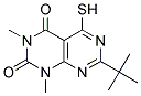 7-TERT-BUTYL-5-MERCAPTO-1,3-DIMETHYL-1H-PYRIMIDO[4,5-D]PYRIMIDINE-2,4-DIONE 结构式