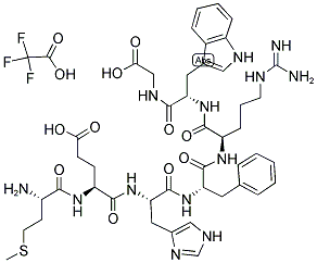 H-Met-Glu-His-Phe-D-Arg-Trp-Gly-OH TFA 结构式